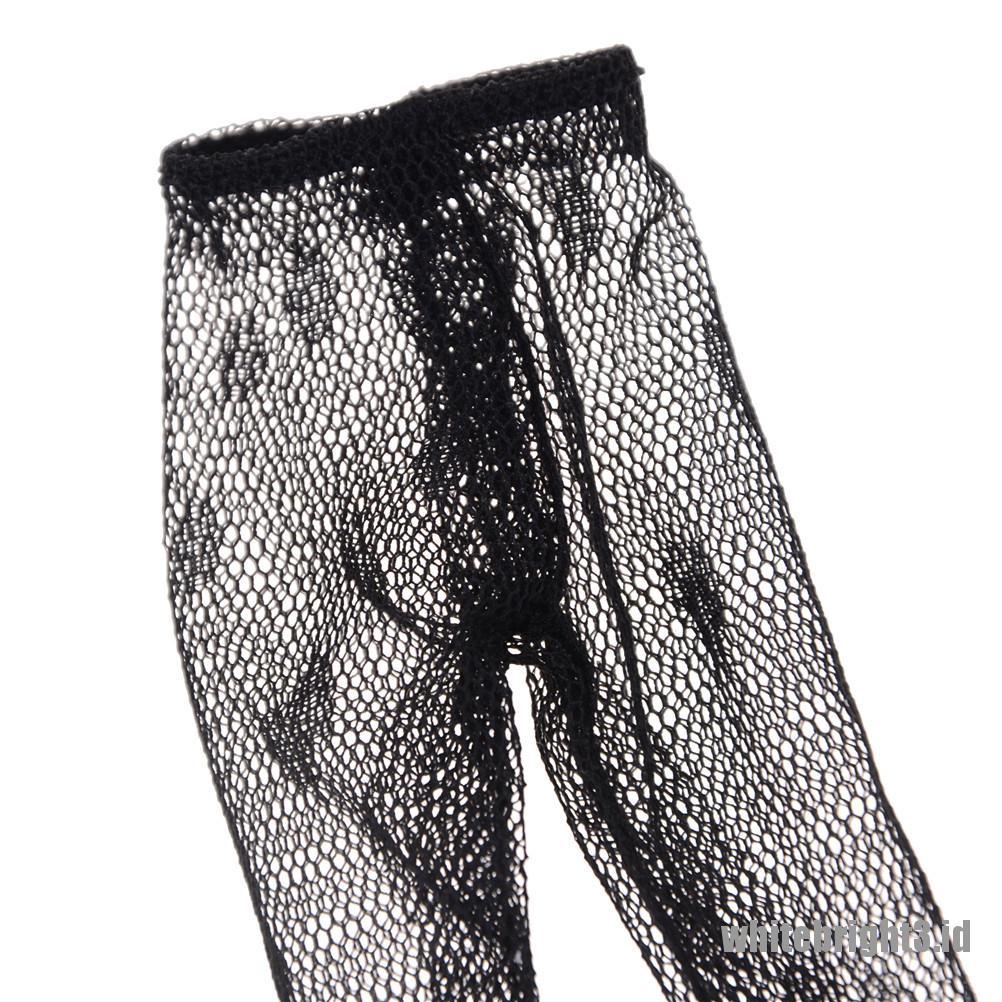 (white3) Stocking Mesh Aksen Renda Untuk Boneka