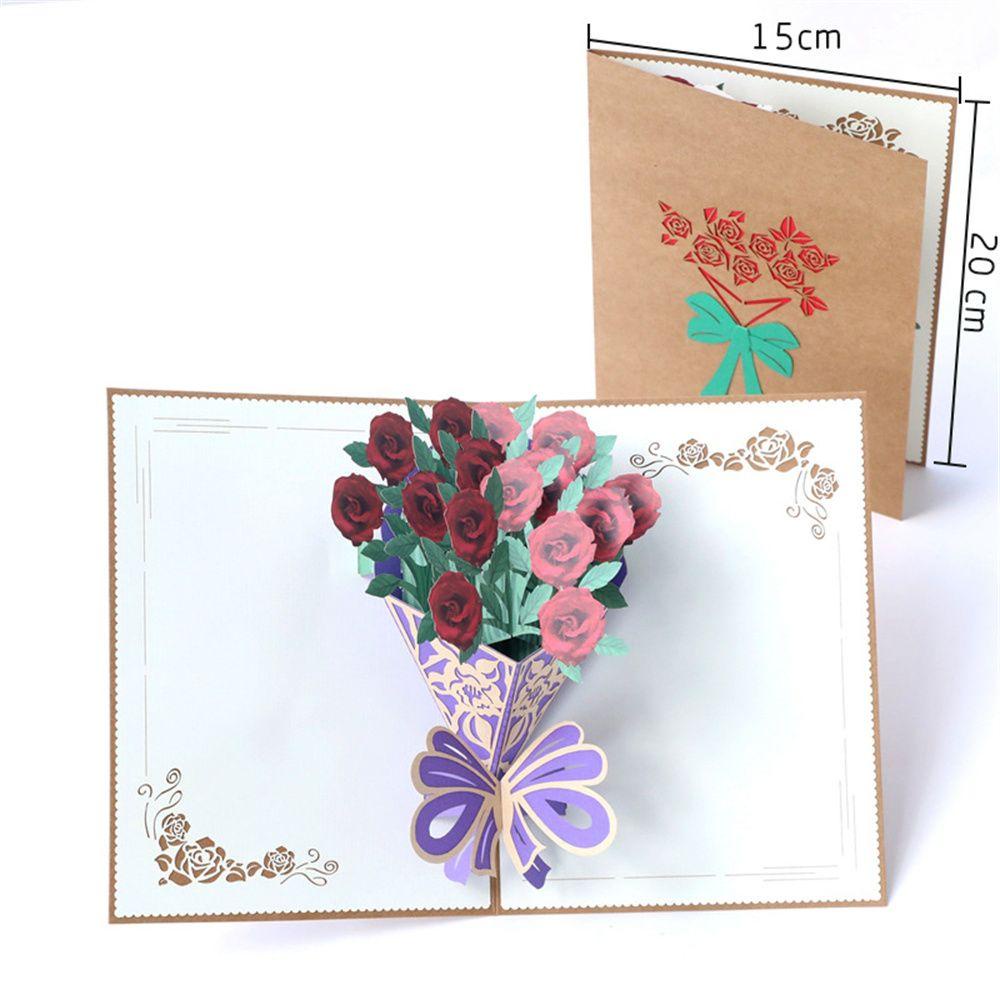 R-flower Mother's Day Greeting Card Kartu Ucapan Kreatif Handmade Gift Berkah Kartu Kecil