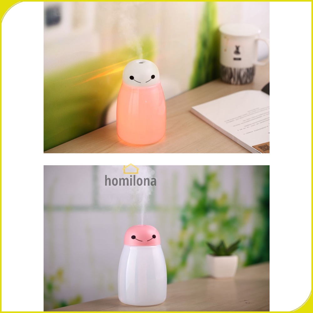 Baymax Mini Humidifier Diffuser Aromaterapi LED RGB Night Light 400ml - Taffware HUMI H803 Blue - Aromatherapy Essential Oil Burner