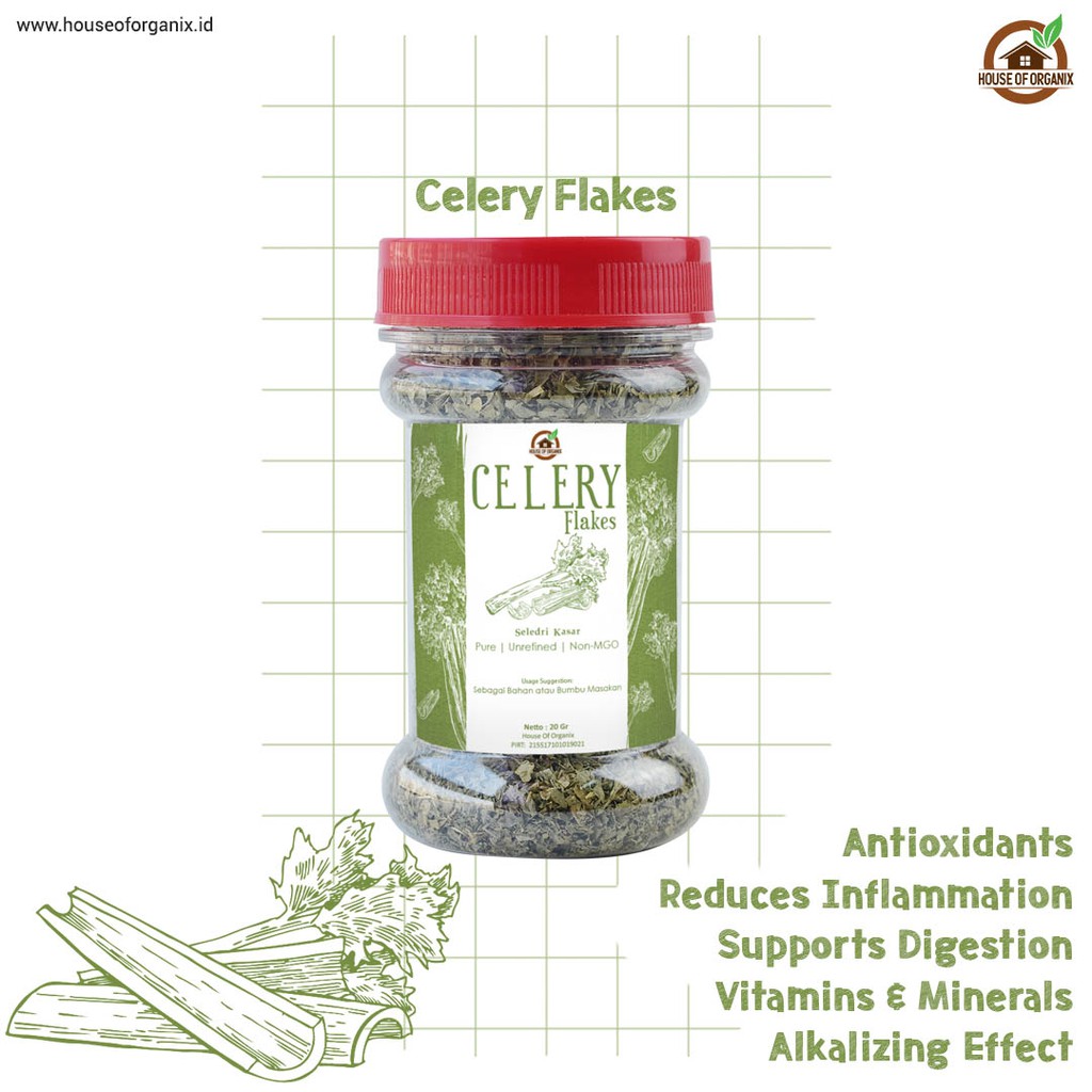 House Of Organix Celery Flakes 20 Gr