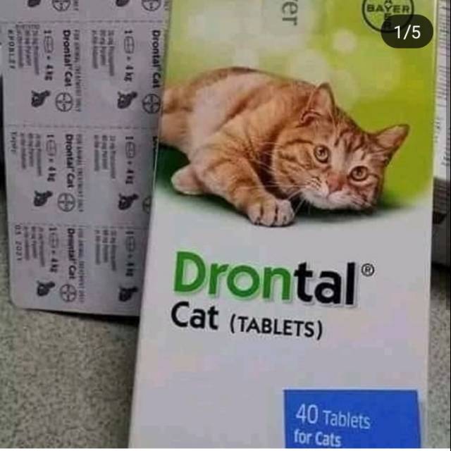 Obat cacing kucing Drontal cat / drontal cat (1 tablet)