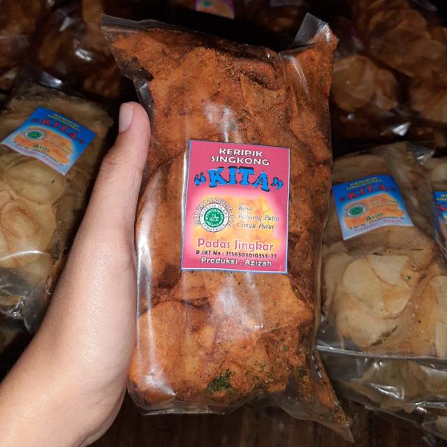 Keripik Singkong Limau Purut Pedas Jingkar