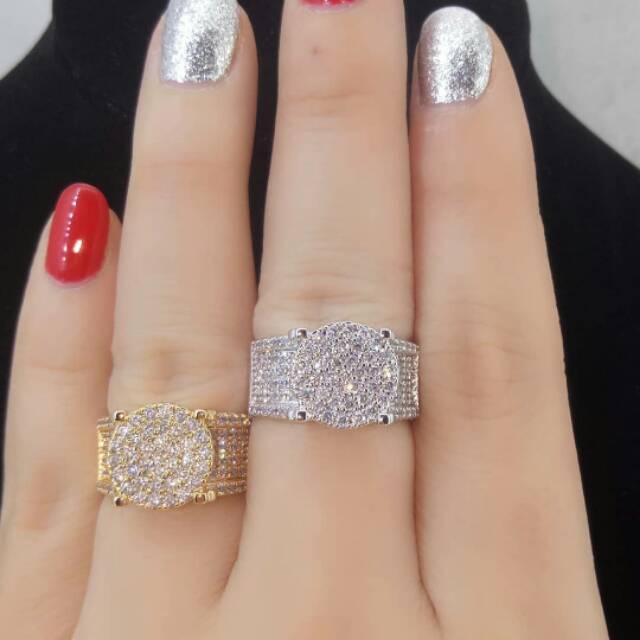 Promo Cincin Mewah Cincin Swarovski Cincin Replika Berlian Eropa Cincin Silver Perak Cincin Emas Gol