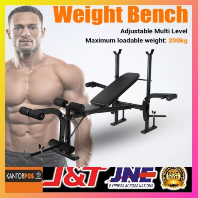 bench press(original)bench press-alat angkat beban-adjustsble bench press-gym-home gym