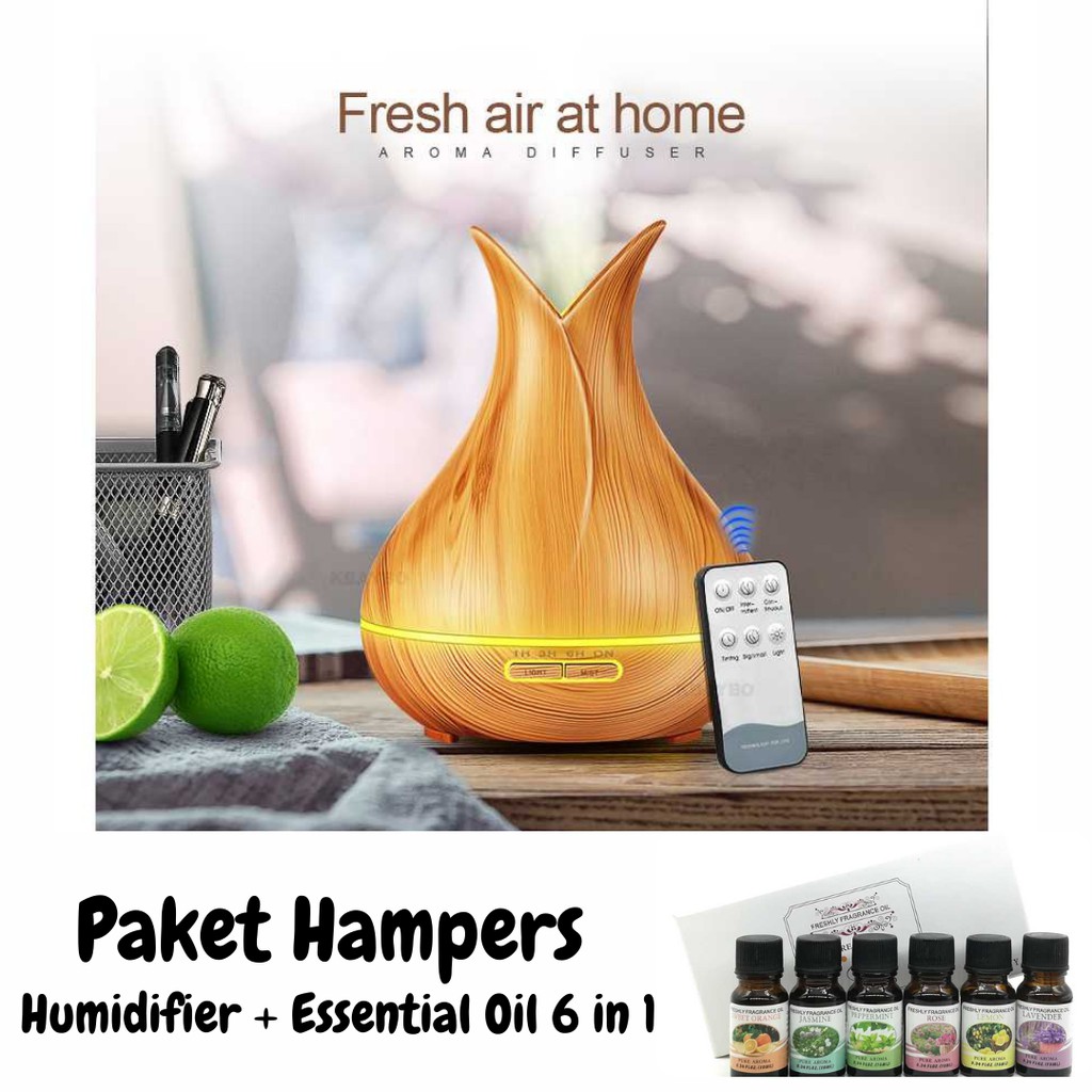 Humidifier Diffuser remote + Essential Oil 6 in 1