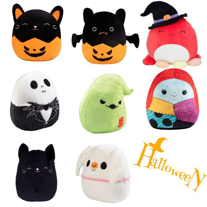 20cm Squishmallows The Nightmare Before Christmas Jack Sally Bat Pumpkin Plush toys