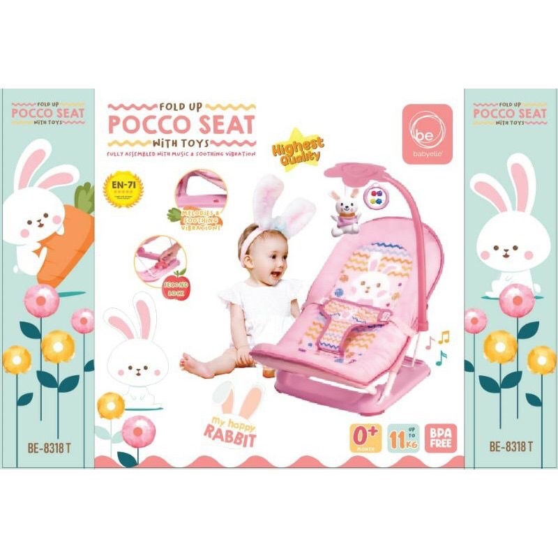 Babyelle Foldup Infant Seat/ Kursi Mainan Bayi Pocco Seat / Infant seat/ Kursi santai/Bouncer bayi