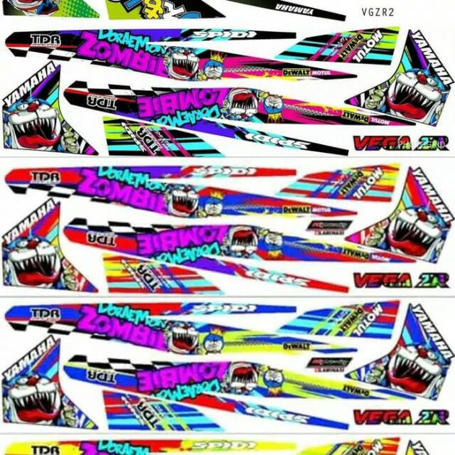 Striping Variasi Stiker Lis Bodi Vega Rr Dan Vega Zr Motif