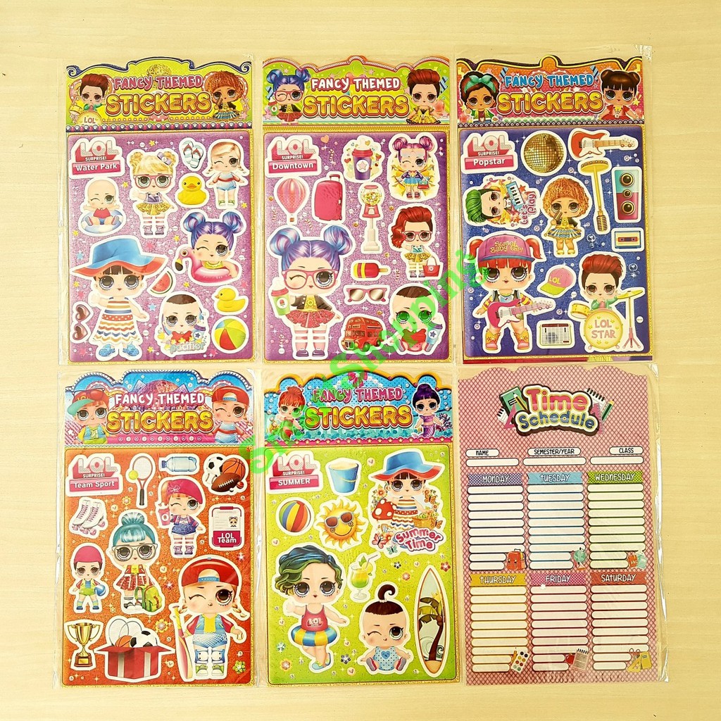 Stiker LOL, Barbie Time Schedule