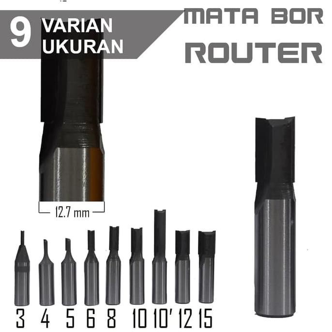 Mata Bor Mesin Router ( Kayu, Plastik, Besi Dll) Untuk Pertukangan