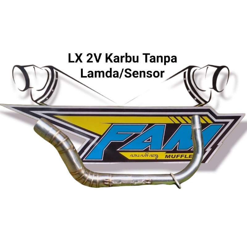Leher Header Knalpot Vespa Matic LX 125 2V Karbu