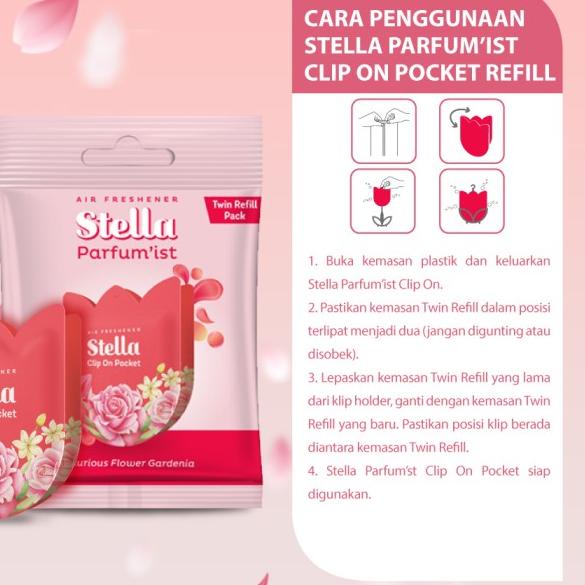 ✶ Stella Parfum'ist Clip On Pocket Refill Luxurious Flower Gardenia-2pcs ☊