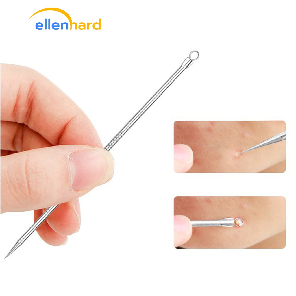 Pinset Alat Pencabut Komedo Set Pengangkat Pencetan Komedo Jerawat Blackhead Remover Kit Stainless Steel