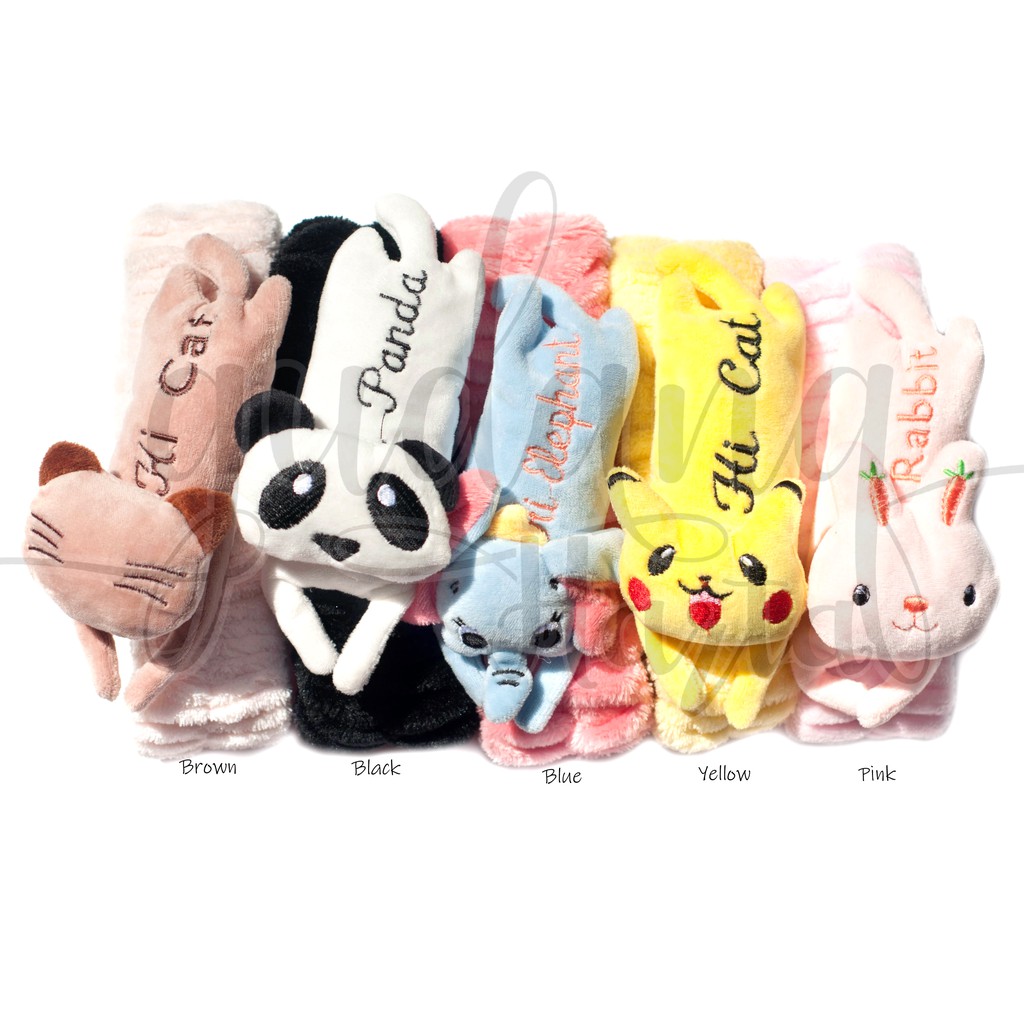 Headband Animals Bando Cuci Muka Bandana Panda Kucing Gajah Cat Lucu Imut GH 201488