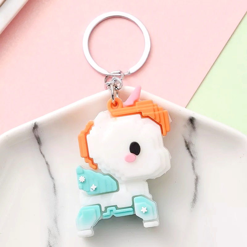 GANTUNGAN KUNCI UNICORN LEGO // Ganci Karakter Unicorn Lego Unik Lucu | Gantungan tas | Bag Charm | Souvenir Murah | Keychain | COD