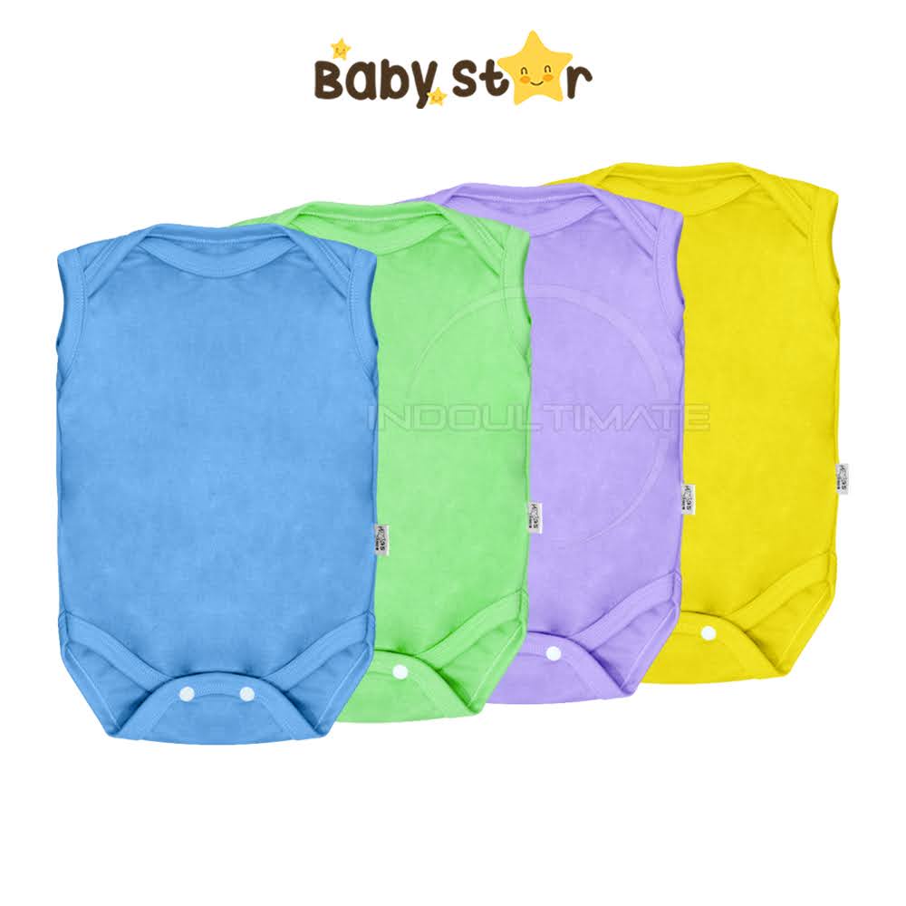 Jumpsuit Bayi Tanpa Lengan Jumper Kutung Bayi BABY STAR BCS-177 Baju Bayi Pakaian Bayi Jumper bayi Jumsuit bayi Baju Tidur Bayi Laki Laki Perempuan Newborn