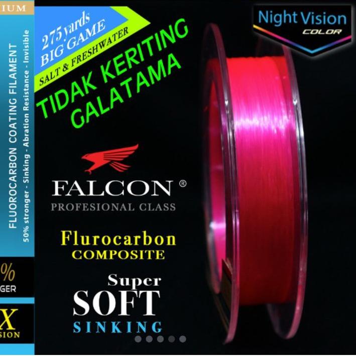 Senar Pancing Falcon Uni  275 yards RED FLUO NIGHT VISION ✓