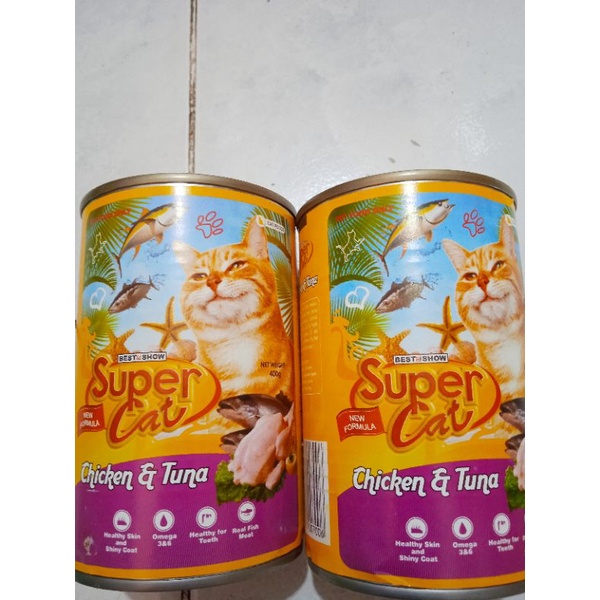 Super Cat kaleng 400g Chicken &amp; Tuna