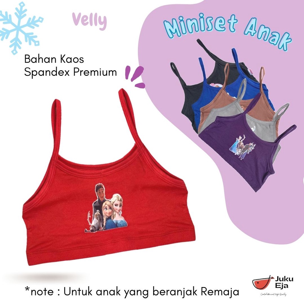 Miniset Anak Motif Karakter 005 / 8101 / 8102  / Velly Tanpa Busa - Bra Remaja