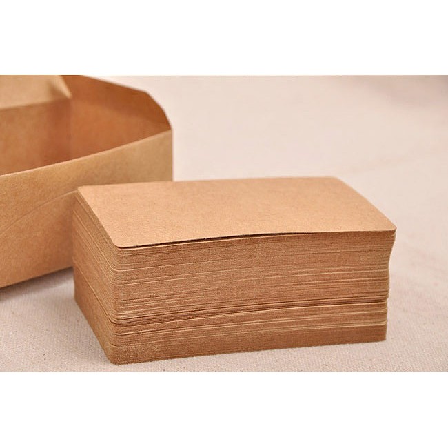 PMM Blank Kraft Paper Brown Card Set Kertas Ucapan Coklat 8.5x5cm