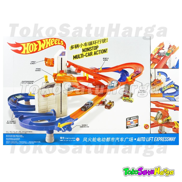 Fast Shipping Cars & Racetrack Hot Wheels Auto Lift Expressway Set 