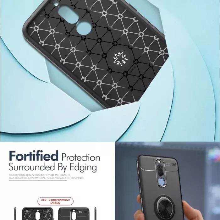 Autofocus Magnetic Ring Case for Xiaomi Redmi 8 / 8A Pro Invisible Case Auto Focus iRing - Hitam