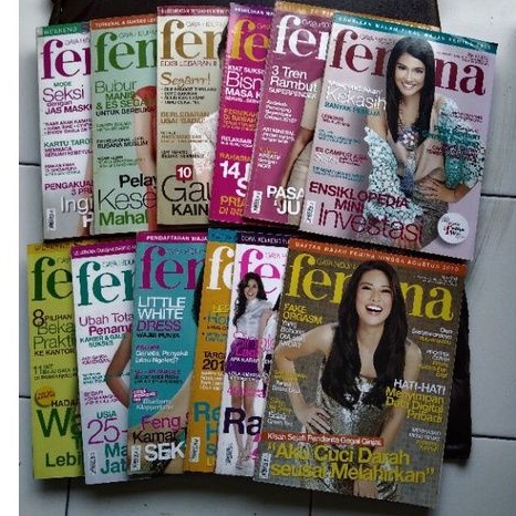 majalah Bekas Majalah FEMINA edisi Tahun 2009 Majalah FEMINA edisi Tahun 2010