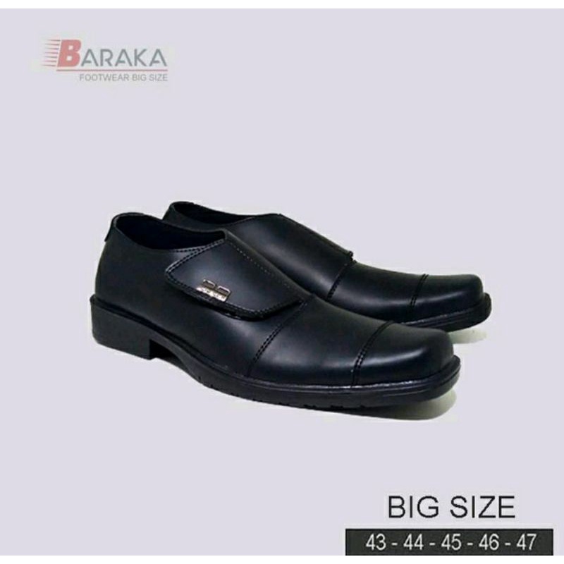 Koleksi Sepatu OXPORD / Sepatu Pantofel Pria Big Size 43-44-45-46-47 Sepatu Kerja Barack-10 JUMBO Black, 47