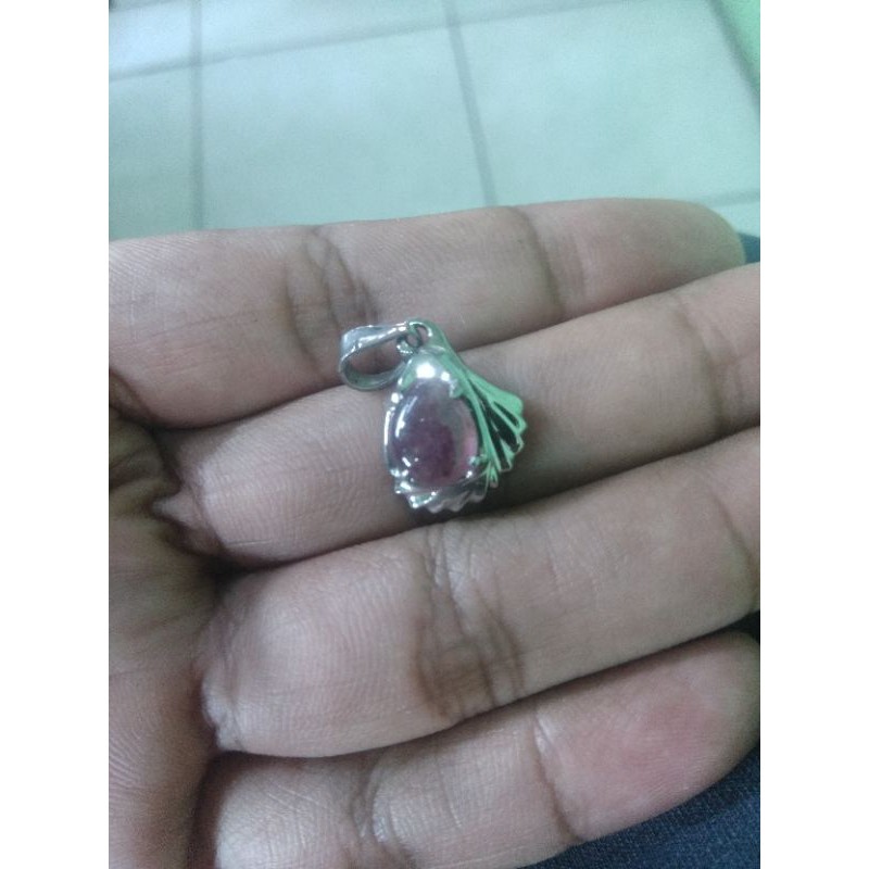 liontin batu bluesafir & ruby