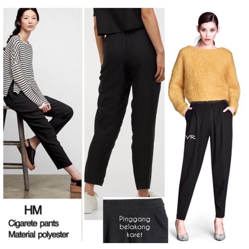  H  M  Trouser Cigarette Pant Celana  Skinny HM Shopee 