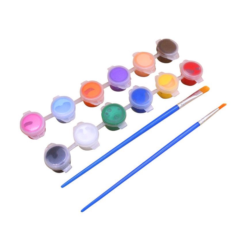 

[EDUFUNTOYS] Cat Mewarnai Color Painting Set 12 Warna + 2 Kuas Anak Melukis