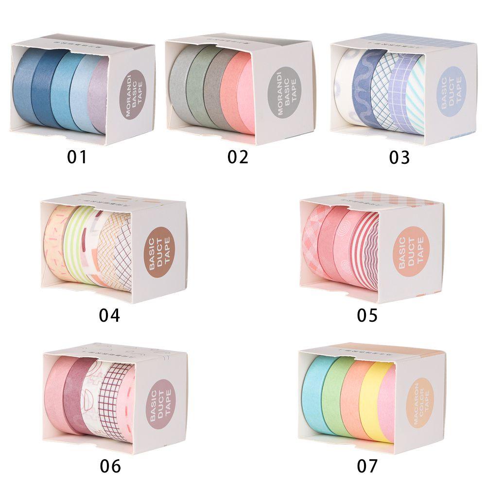 Nanas Washi Tape Set Tape Kotak Desain DIY Dekorasi Scrapbooking Stiker