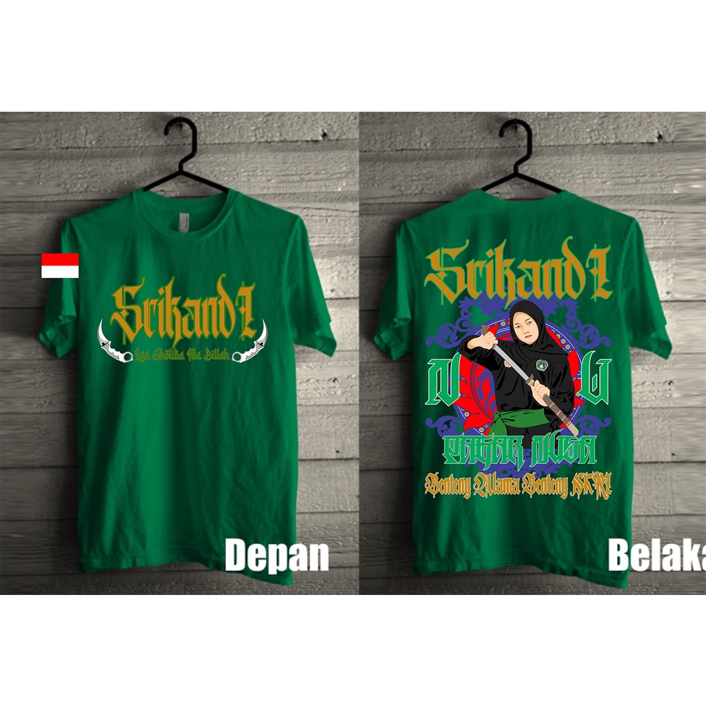Kaos Srikandi Pagar Nusa NU Benteng NKRI-Hijau