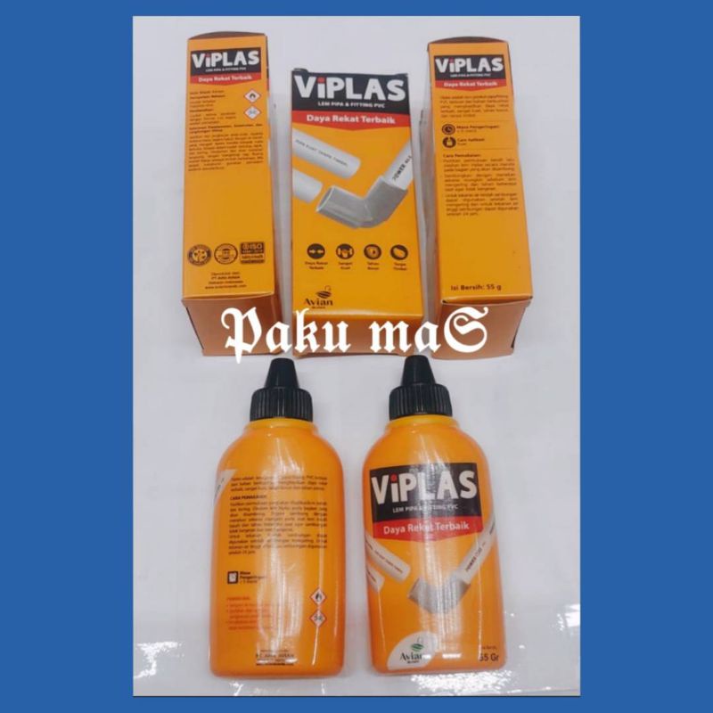 Lem Pipa lem pvc viplas botol 55gr