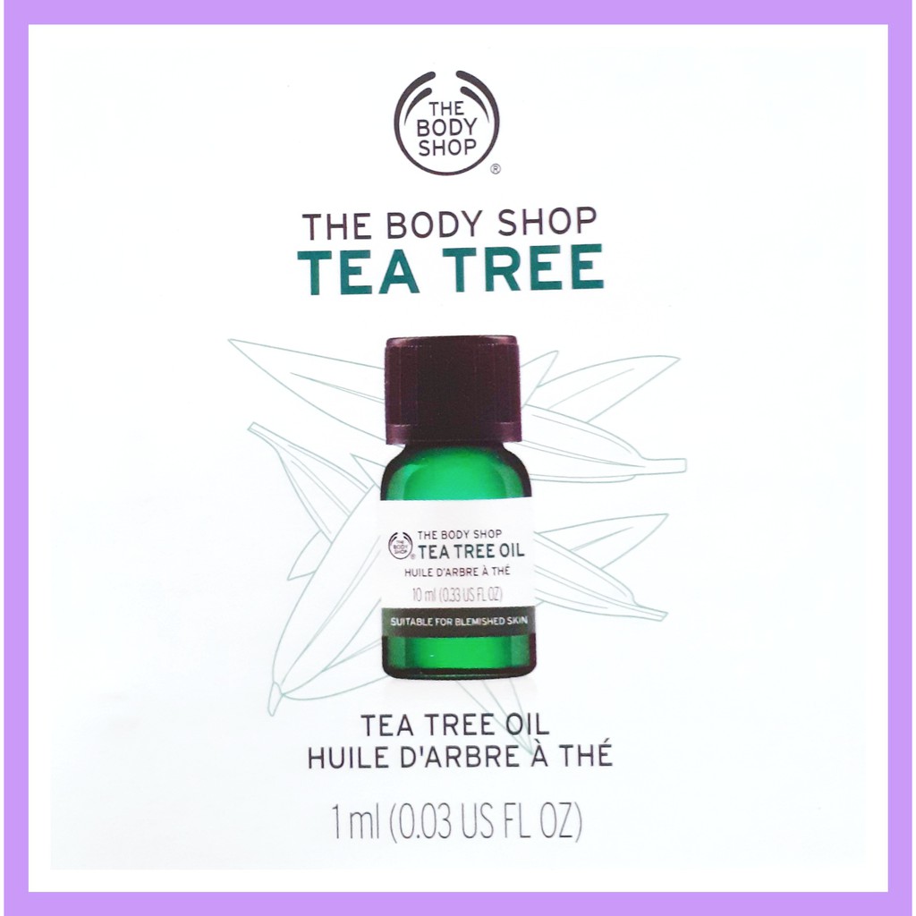 The Body Shop samples (1.5ml) Tea tree oil