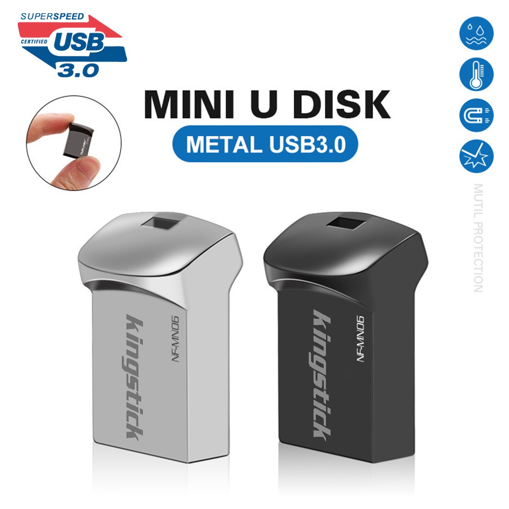 Flashdisk USB 3.0 Bahan Metal Anti Air Kapasitas 2-64GB