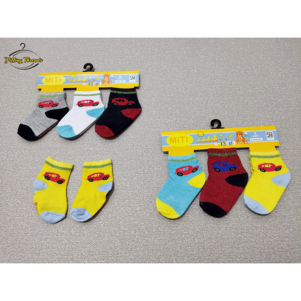 3 Pasang Kaos Kaki Anak Bayi Cowok Laki Laki Newborn