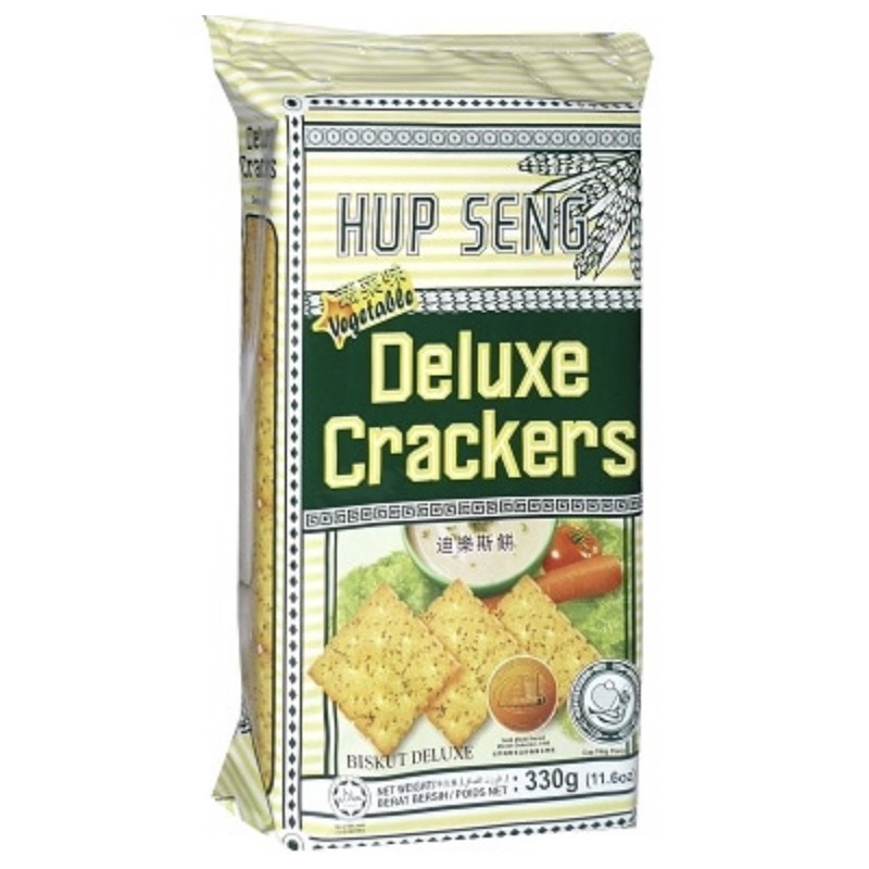 

HUP SENG DELUXE CRACKERS 330grm / HUP SENG VEGETABLE / HUP SENG SAYURAN