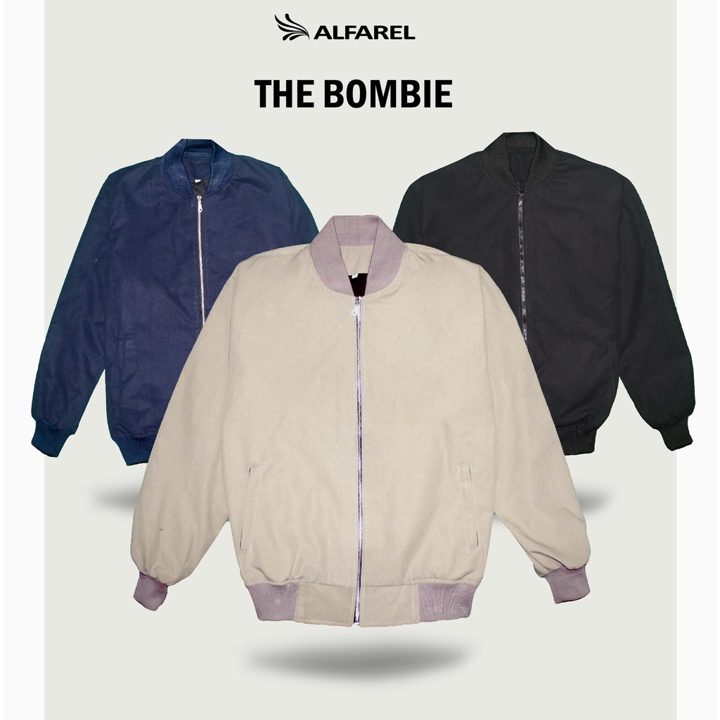 Jaket Bomber Male Casual Baby Canvas Ukuran L XL