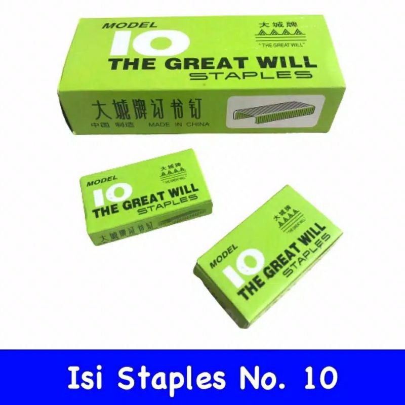 

Isi Staples No. 10 The Great Will (Pcs)