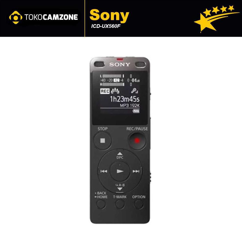 Terbaru Sony Icd-Ux560F 4Gb Ux Series Digital Voice Recorder