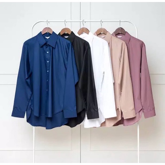 NAGITA Blouse kemeja/ S/M/L/XXL/XXXL/ BAJU ATASAN FASHION MUSLIM WANITA LENGAN PANJANG MURAH KEKINIAN TERBARU