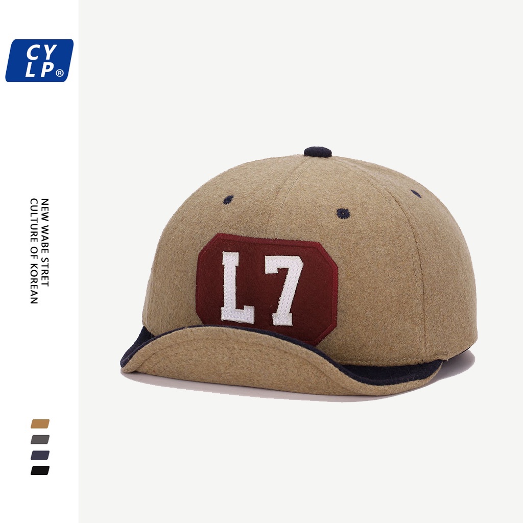 L7 Topi Baseball Bahan Korduroi Warna Blok Gaya Casualhip Hop Untuk Priawanita