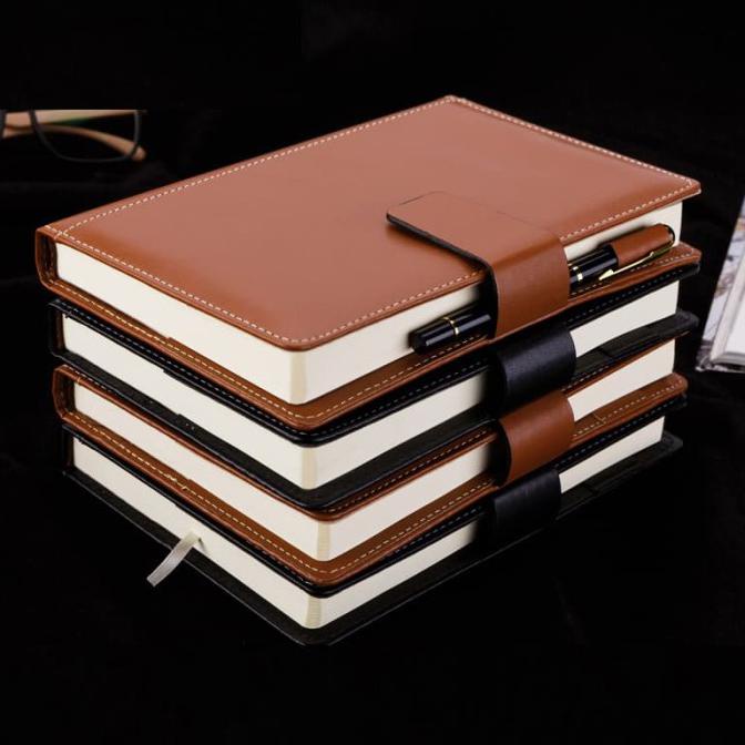 

buku agenda bahan kulit leader, buku memo kerja, note book leader - Hitam Kode 179