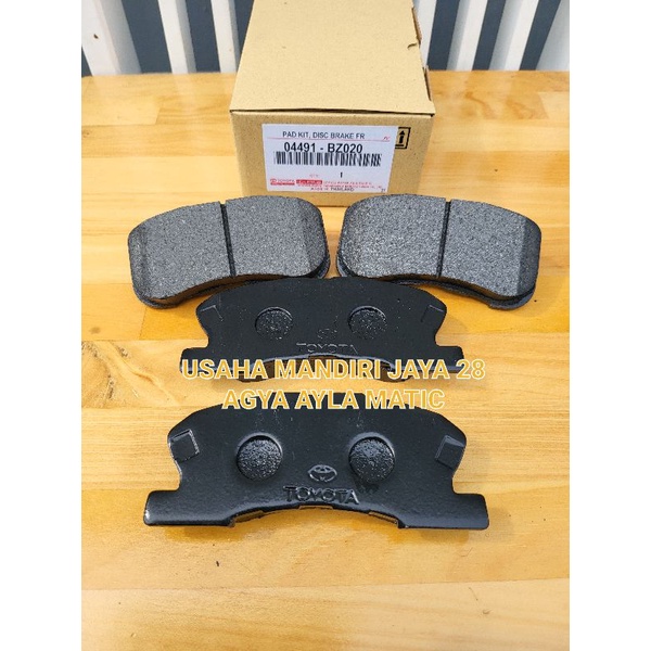 KAMPAS REM DEPAN-BRAKE PAD FRONT AGYA/AYLA MATIC 04491-BZ020