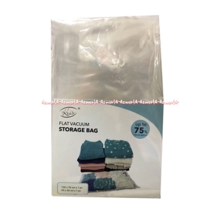 Kris Flat Vacuum Storage Bag Plastic Bags For Travelling Untuk Press Kantong Plastik Vakum Penghemat Ruang Koper BeningTransparan Transparant Krisbow