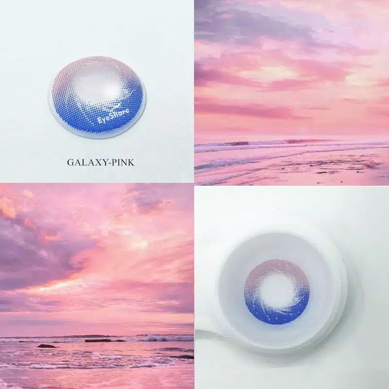 Softlens galaxy ungu pink softlens cosplay Ganyu Eula Keqing