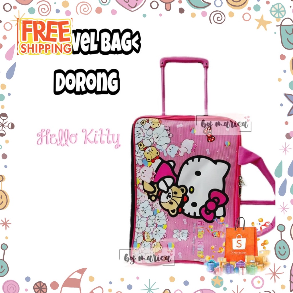 Blue Dark Navy Donger Tua Muda Nevy Wash bio /  Tas koper anak perempuan Travel Bag anak Perempuan T