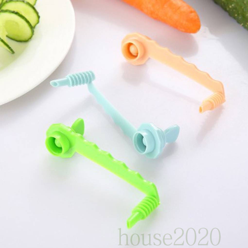 (House2020) Alat Pemotong Buah / Sayur / Kentang / Lobak Portable Bentuk Spiral Bahan Abs Resin Untuk Dapur