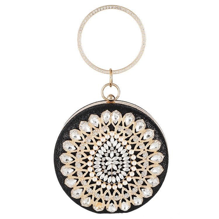 LT 2124 BQ 3439 CR 7808 JT 12101 RISCE TAS PESTA CLUTCH BULAT ELEGANT IMPORT WANITA CEWEK PEREMPUAN JAKARTA BATAM DIAMOND EL 5568